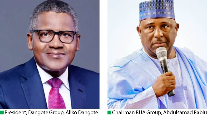 Aliko Dangote and Abdul Samad Rabiu, BUA CEO