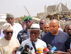 Illustrative picture of minister Nyesom Wike at a demotion site