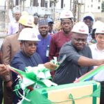 Power Minister Joseph Tegbe with other officials at the commissioning in Lagos