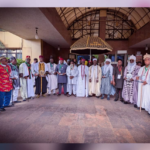 A cross section of traditional rulers at the event